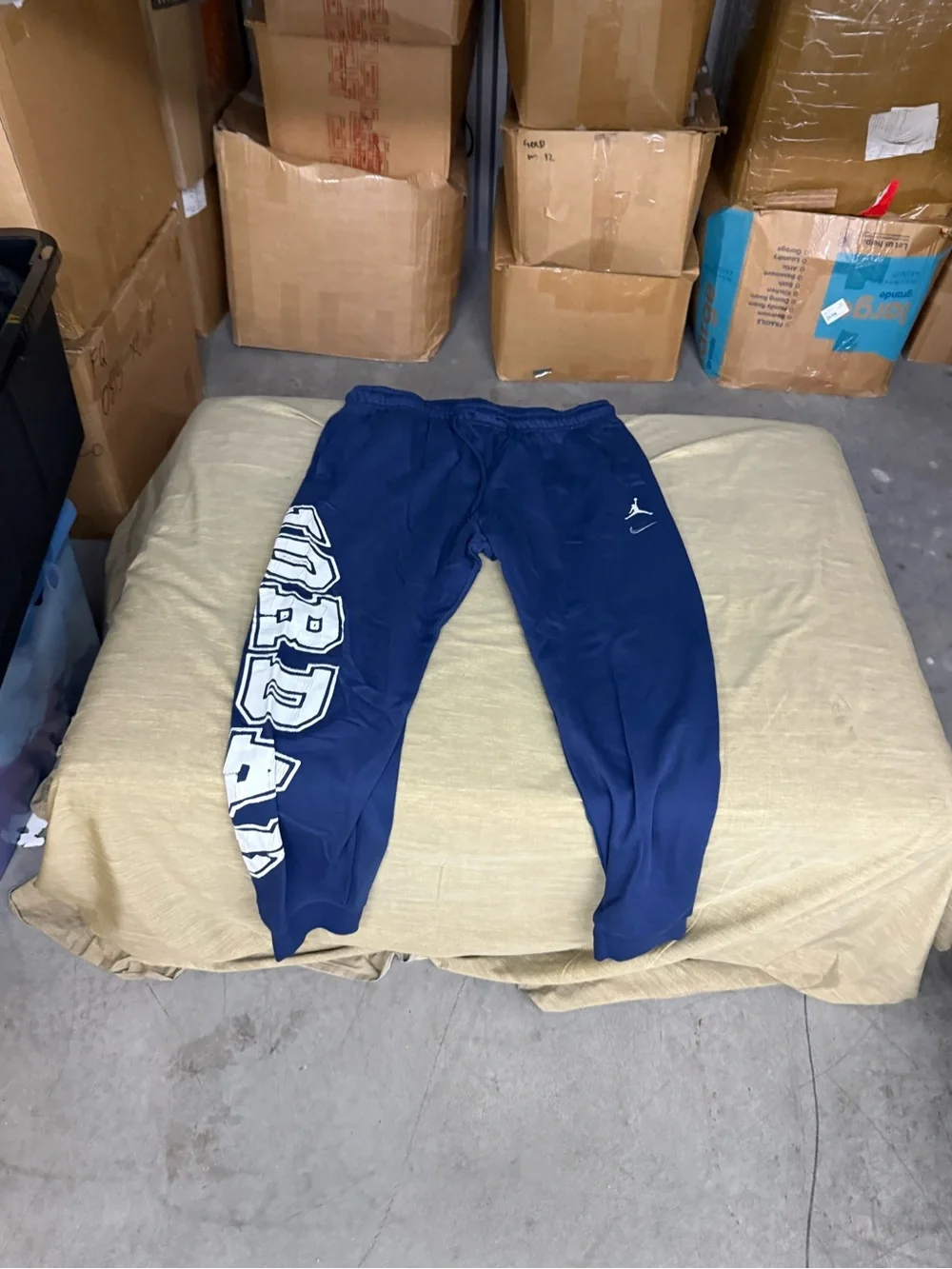 Nike Jordan Navy Blue Joggers with Large Side Graphic